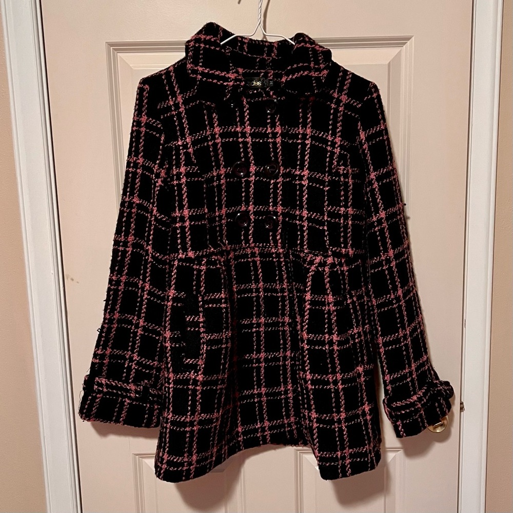 Black and Pink Tweed Jacket